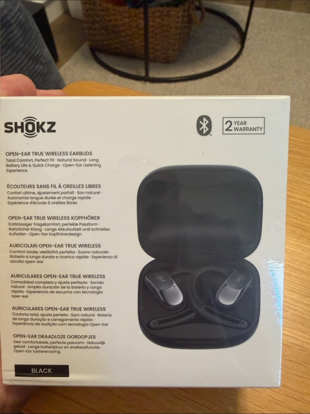 Shokz Open-Ear True Wireless Earbuds - Black